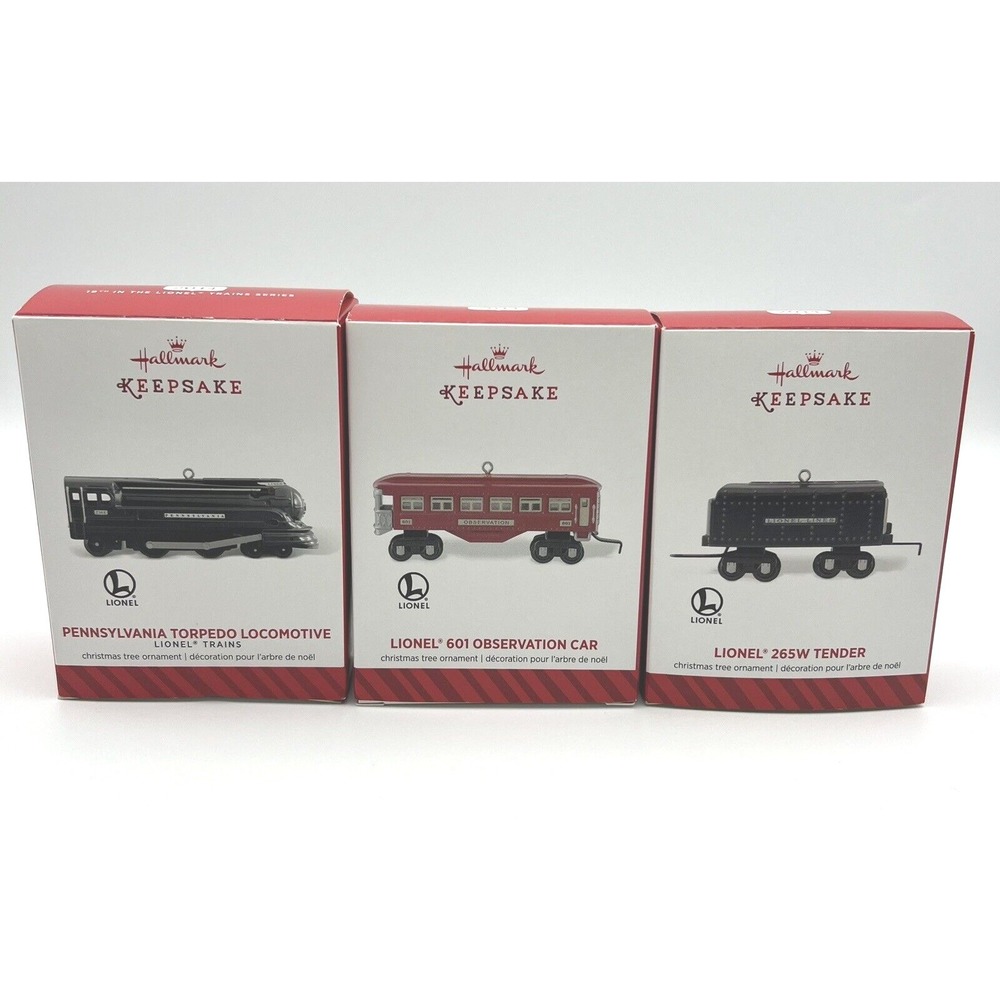 Hallmark Lionel Lot of 3 2014 Pennsylvania Torpedo Locomotive Observation Tender
